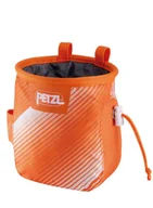 Sprzęt wspinaczkowy - Woreczek na magnezję Petzl Saka - orange/white - miniaturka - grafika 1