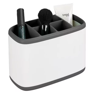 Biały plastikowy organizer łazienkowy na kosmetyki – Wenko - Koszyki łazienkowe - miniaturka - grafika 1