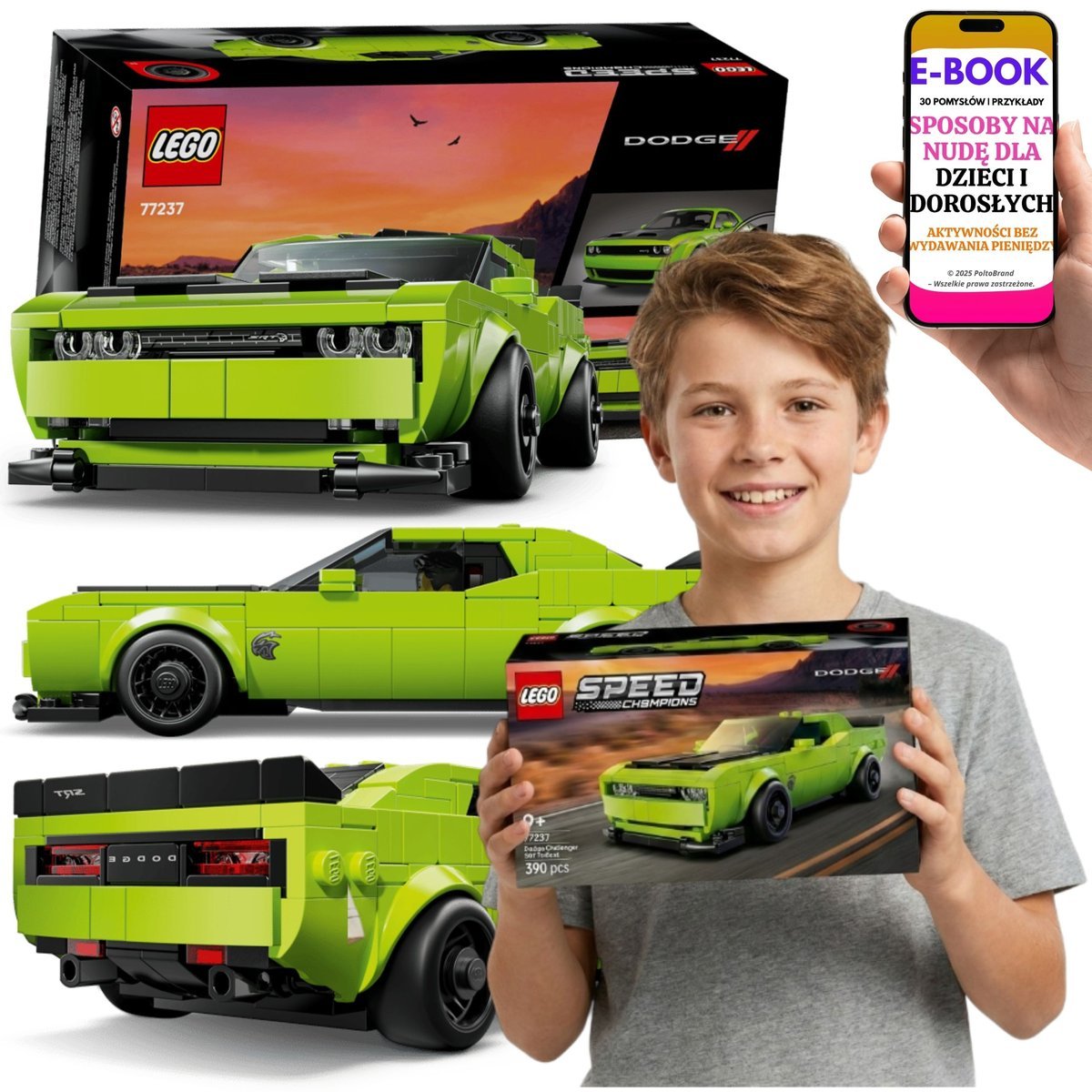 LEGO DODGE CHALLENGER Speed Champions 77237 Prezent Dla Fana Aut + E-BOOK-3