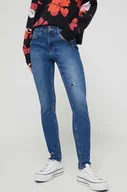 Spodnie damskie - Desigual jeansy damskie kolor granatowy - miniaturka - grafika 1