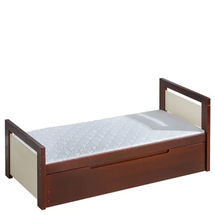 Łóżko Podwójne z Pojemnikiem Eryk Dolmar Sosna Barwiona na Biel, Fiolet - Łóżka dla dzieci i młodzieży - miniaturka - grafika 1