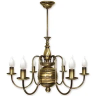 Lampy sufitowe - Lemir Kandelabr żyrandol 6 - punktowy - Patyna 193/W6 426 / 193/W6 - miniaturka - grafika 1