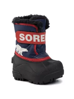 Buty dla dziewczynek - Sorel Śniegowce Toddler Snow Commander NV1960 Granatowy - grafika 1