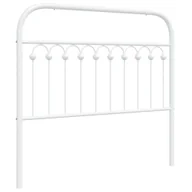 Inne meble do sypialni - vidaXL Metalowe wezgłowie, białe, 107 cm - miniaturka - grafika 1