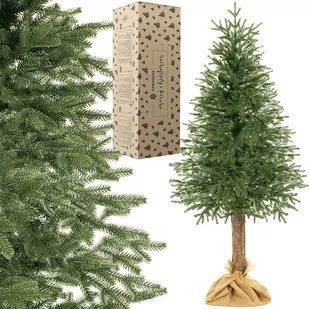 Sztuczna choinka na pniu 180 cm świerk PE drzewko świąteczne - Choinki - miniaturka - grafika 1