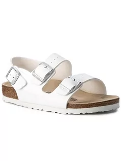 Sandały damskie - Birkenstock Sandały Milano 034733 Biały - grafika 1