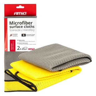 Mikrofibra ścierka do usuwania owadów i twardych zabrudzeń 2 szt. 40x40 cm 280g amio-03977 - Akcesoria do mycia samochodu - miniaturka - grafika 1