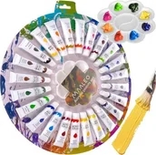 Przybory szkolne - Farby akrylowe 12ml - zestaw 24 szt. Maaleo 24725 - miniaturka - grafika 1