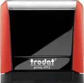 Pieczątki - Trodat PIECZĄTKA TRODAT 4912 CZERWONA - PODUSZKA CZARNA 47X18MM - miniaturka - grafika 1