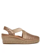 Sandały damskie - Pikolinos Espadryle W4A-1546Cl Złoty - miniaturka - grafika 1