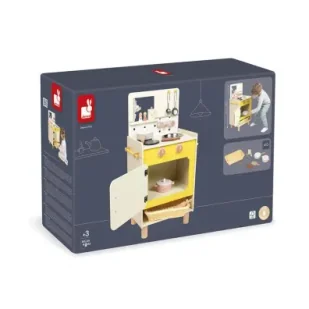 Drewniana kuchnia z 10 akcesoriami Shiny Grandma 3+ Janod - Zabawki AGD - miniaturka - grafika 1