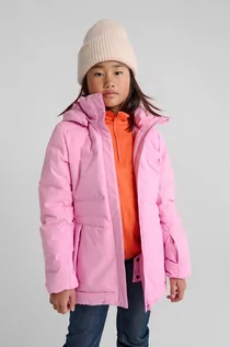 Kurtki i płaszcze dla dziewczynek - Reima kurtka puchowa dziecięca Viikki kolor różowy - grafika 1
