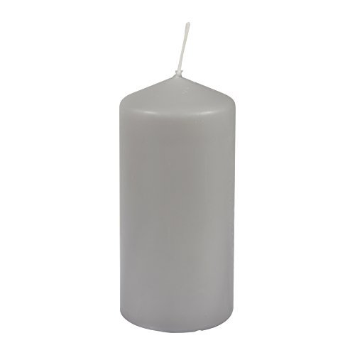 HOMEA 6BPC001MB Cylindryczna świeca zapachowa parafina szara 6,5 x 6,5 x 14 cm