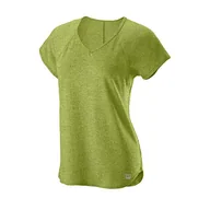 Koszulki i topy damskie - Wilson Wilson Damski T-shirt, Trening V-Neck T-shirt wielokolorowa zielony (Dark Citron Heather) XL WRA775910XL - miniaturka - grafika 1