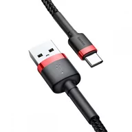 Kable USB - Baseus Kabel Kevlar USB-C 2A 2M red black CATKLF-C91 - miniaturka - grafika 1
