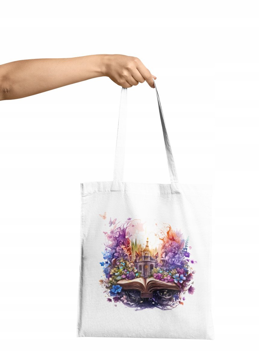 TORBA SHOPPER MATERIAŁOWA NA RAMIĘ PREZENT MAGIA TAJEMNICZY OGRÓD WYBÓR