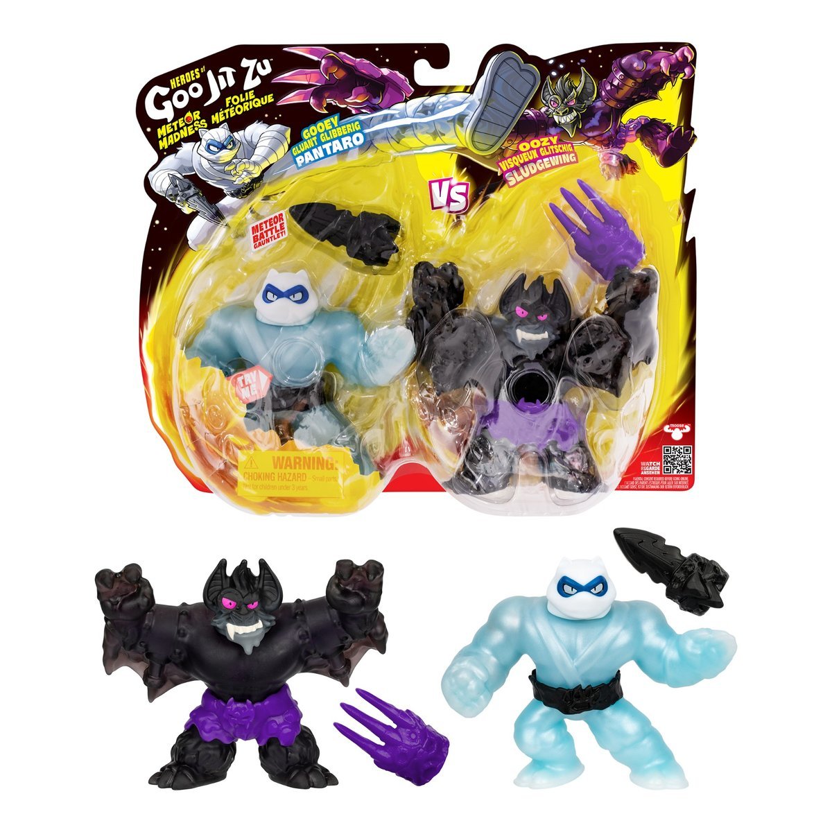 Antystresowa rozciągliwa figurka Pantaro i Sludgewin Meteor Madness Heroes of Goo Jit Zu
