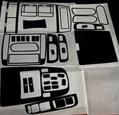 Akcesoria motoryzacyjne - SEAT ALHAMBRA DEKORACJA KOKPITU OKLEINY DEKORY NAKLEJKI 3D FOLIA PIANO BLACK - miniaturka - grafika 1