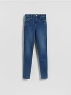 Spodnie damskie - Reserved - Jeansy slim high waist - granatowy - miniaturka - grafika 1