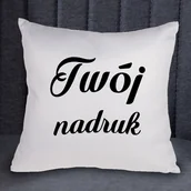 Gadżety dla niej i dla niego - Brokatowa poduszka z Twoim nadrukiem - biała - miniaturka - grafika 1