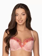 Biustonosze - Biustonosz GAIA Semi-Soft Desiree 1195 półusztywniany różowy w kwiaty  90F - miniaturka - grafika 1