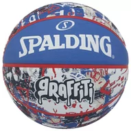 Koszykówka - Spalding Unisex – dla dorosłych Graffiti Sz6 Ball, niebieski/czerwony, 6 - miniaturka - grafika 1
