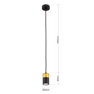 Lampa wisząca Martini czarna/złota - Lampy sufitowe - miniaturka - grafika 4