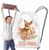 Plecaki worki - Worek na buty kapcie Plecak do przedszkola szkoły żłobka Sarenka Imię - miniaturka - grafika 1
