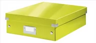 Pudła i kartony archiwizacyjne - Leitz Click and Store Wow 60580064 Opbergbox met compartimenten, grijs karton, medium, groen 60580064 - miniaturka - grafika 1
