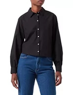Bluzki damskie - ONLY Women's ONLLORA LS Loose Shirt WVN Bluzka, czarna, M - miniaturka - grafika 1