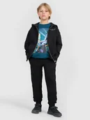 Spodnie i spodenki dla chłopców - 4F Spodnie dresowe joggery chłopięce - czarne 122 (6-7 lat) - miniaturka - grafika 1