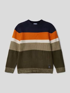 Swetry dla chłopców - Sweter z dzianiny w stylu Colour Blocking - grafika 1