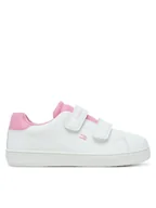 Buty dla dziewczynek - Tommy Hilfiger Sneakersy Low Cut Velcro Sneaker T1A9-33965-1355 S Biały - miniaturka - grafika 1