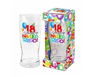 Szklanka do piwa urodzinowe literki na 18 urodziny - Szklanki - miniaturka - grafika 1