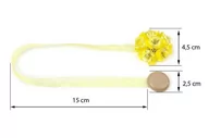 Akcesoria do wystroju okien - Upinacz dekoracyjny z magnesem kwiatek żółty x2 - miniaturka - grafika 1