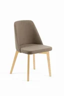 Krzesła - Flavio 1 krzesło tapicerowane beżowe nogi dąb artisan - miniaturka - grafika 1