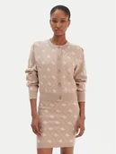 Swetry damskie - Guess Kardigan W4BR0D Z3JD2 Beżowy Regular Fit - miniaturka - grafika 1