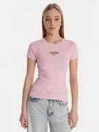 Bluzki damskie - Guess Jeans T-Shirt W6RP22 KA0H1 Czarny Slim Fit - miniaturka - grafika 1