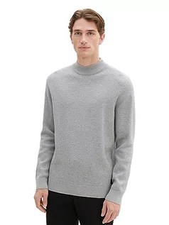 Swetry męskie - TOM TAILOR sweter męski, 12035 – szary Heather Melange, XL - grafika 1