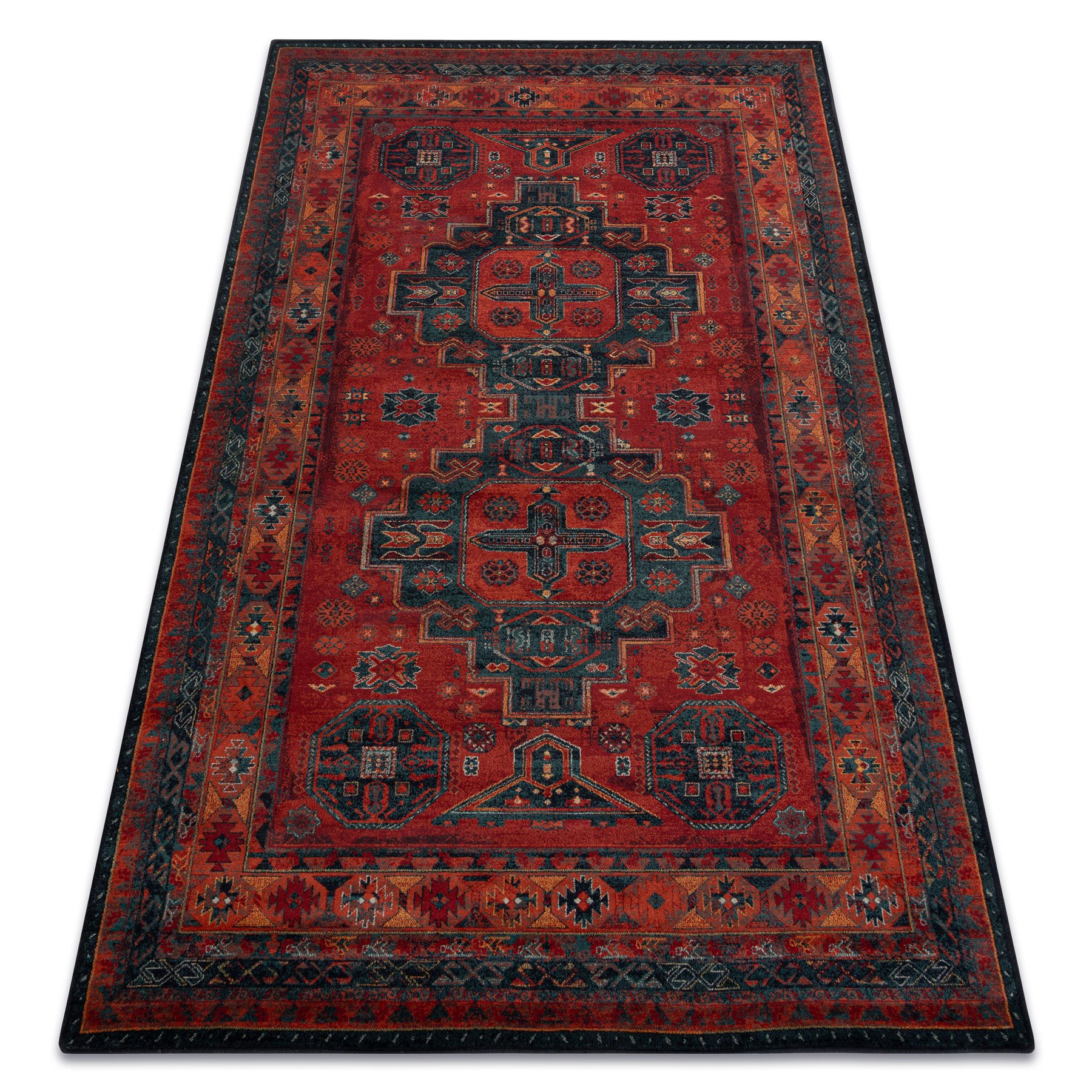Dywan wełniany OMEGA HARI orientalny rubin czerwony 235x350 cm