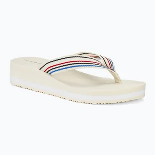 Japonki damskie Tommy Hilfiger Wedge Stripes Beach Sandal calico - Klapki i japonki damskie - miniaturka - grafika 1