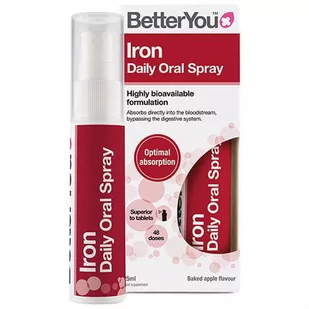 BetterYou Żelazo w sprayu Iron Daily Oral Spray 48 porcji 25ml - Witaminy i minerały BetterYou Żelazo w sprayu Iron Daily Oral Spray 48 porcji 25ml - Witaminy i minerały - miniaturka - grafika 1