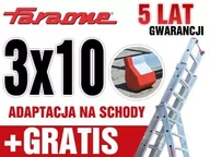 Drabiny - DRABINY drabina aluminiowa 3x10 FARAONE 8,00m - miniaturka - grafika 1
