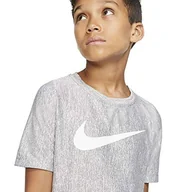 Koszulki i topy damskie - Nike uniseks dziecięcy Core Performance Heather top z krótkim rękawem Gunsmoke/White L - miniaturka - grafika 1