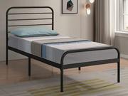 Łóżka - Loftowe czarne łóżko metalowe 90x200 - Signal - Bolonia - miniaturka - grafika 1