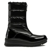 Buty dla dziewczynek - Śniegowce Nelli Blu CS5595-01 Czarny - miniaturka - grafika 1