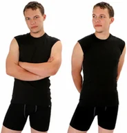 Koszulki sportowe męskie - PRO koszula bez rękawów scampolo - męska .XL .czarny - miniaturka - grafika 1