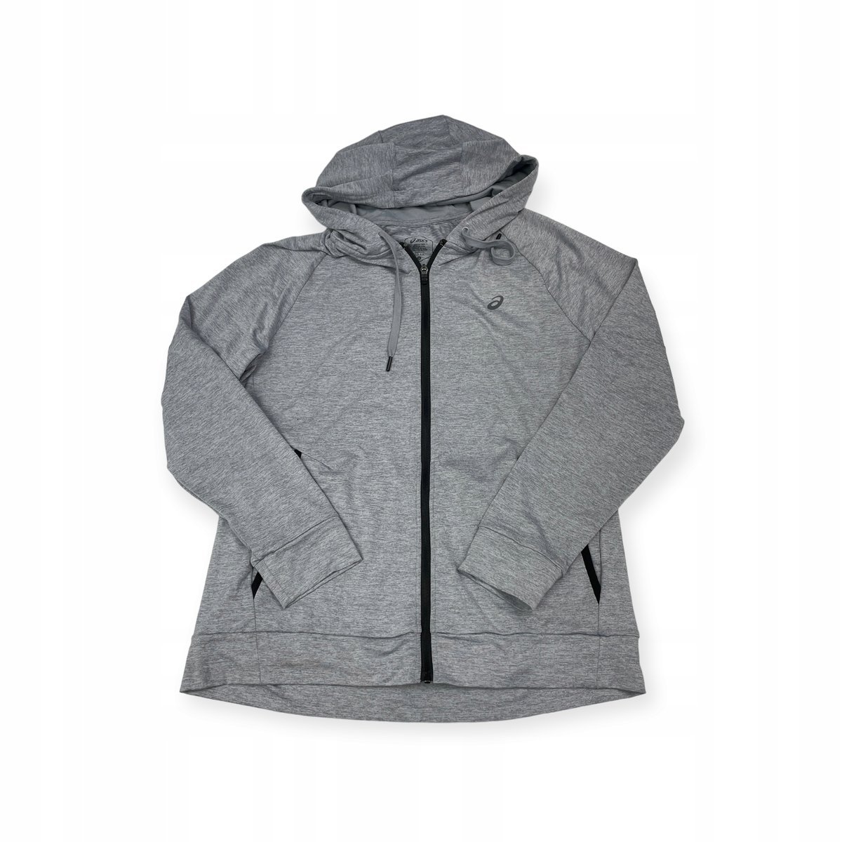Rozpinana bluza damska z kapturem szara Asics L