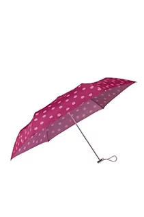 Parasole - Samsonite Alu Drop S – 3 Section Manual Flat parasol, 23 cm, różowy (Violet Pink Polka Dots) - grafika 1