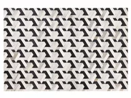 Dywany - Beliani Dywan patchwork skórzany 160 x 230 cm czarno-szary NARMAN - miniaturka - grafika 1
